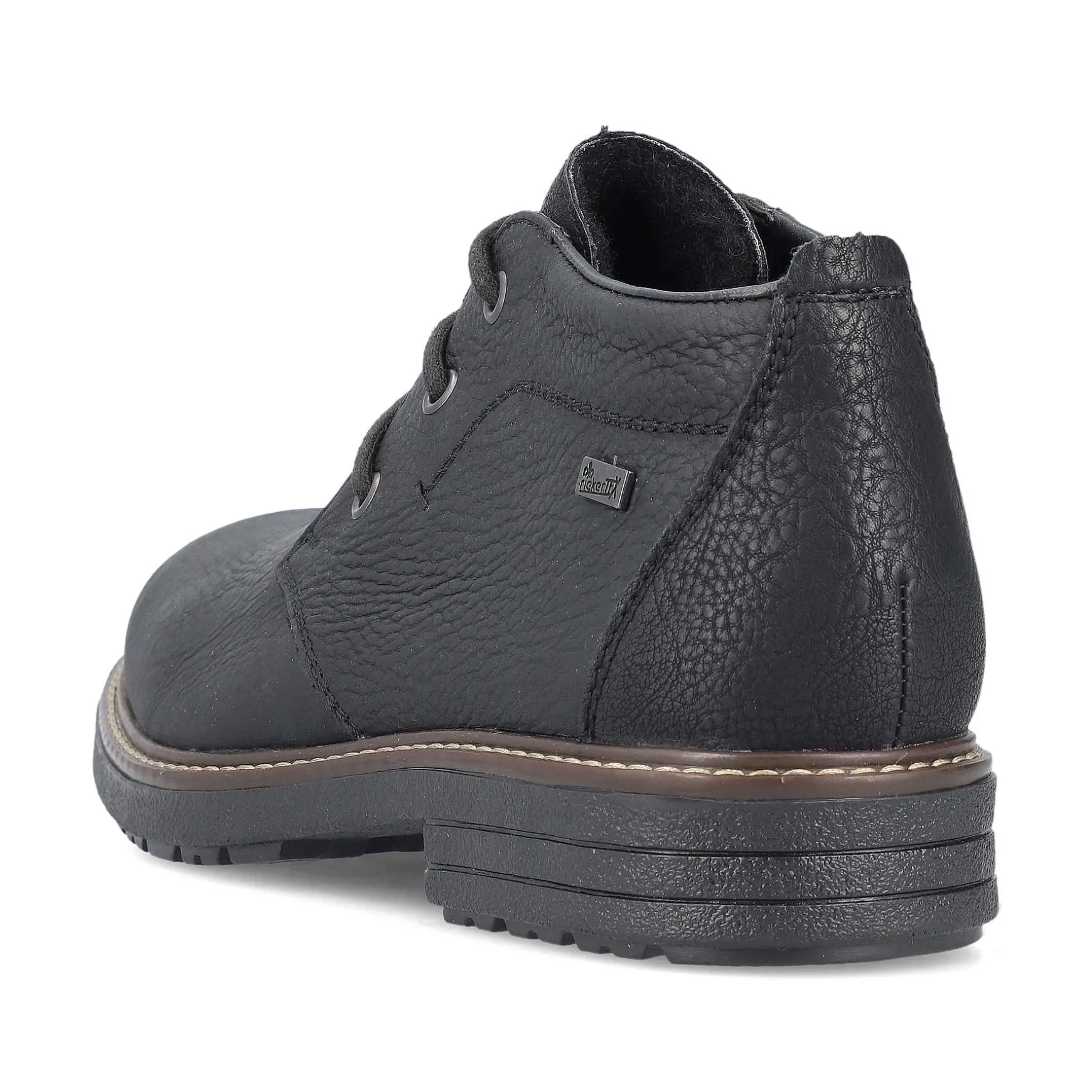 Rieker Men'S Lace-Up Shoes Asphalt Black