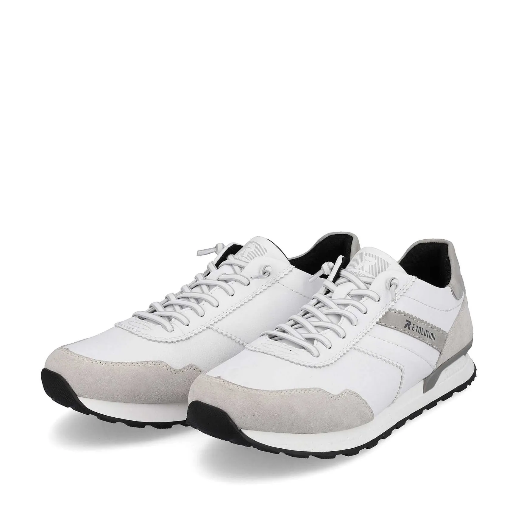 Rieker Men'S Low Sneaker Brilliant-White Graphite-Grey