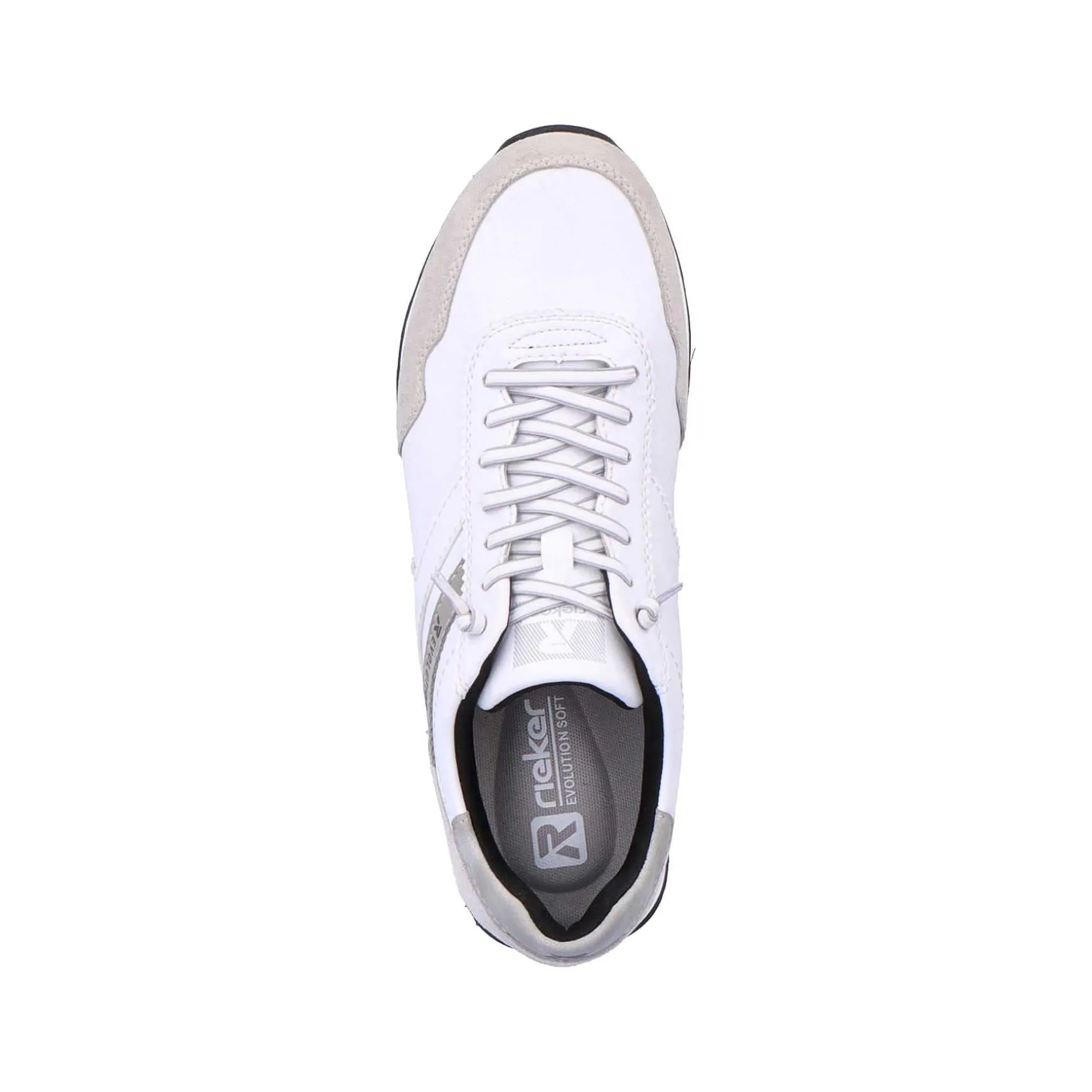 Rieker Men'S Low Sneaker Brilliant-White Graphite-Grey