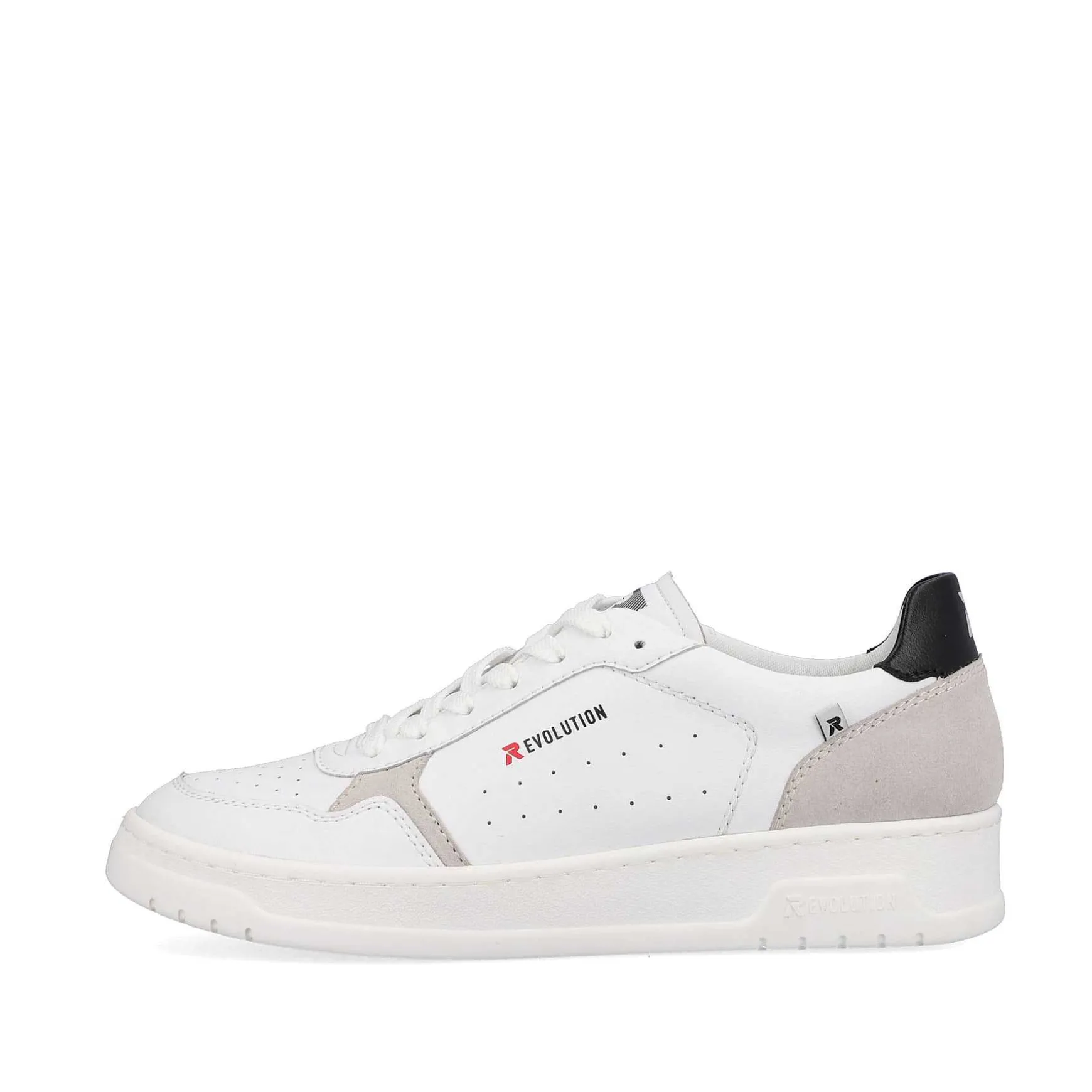 Rieker Men'S Low Sneaker Brilliant-White Graphite-Grey
