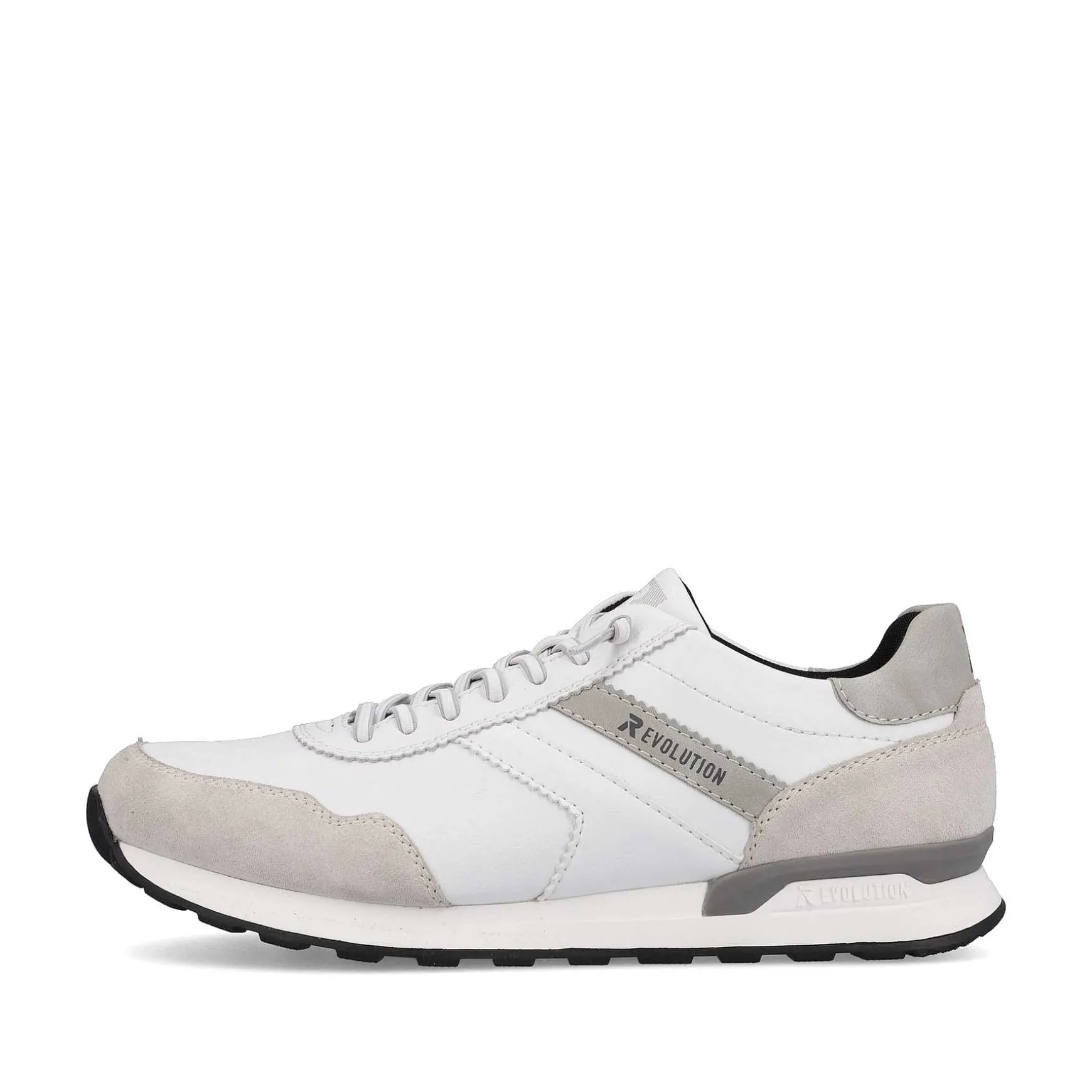 Rieker Men'S Low Sneaker Brilliant-White Graphite-Grey