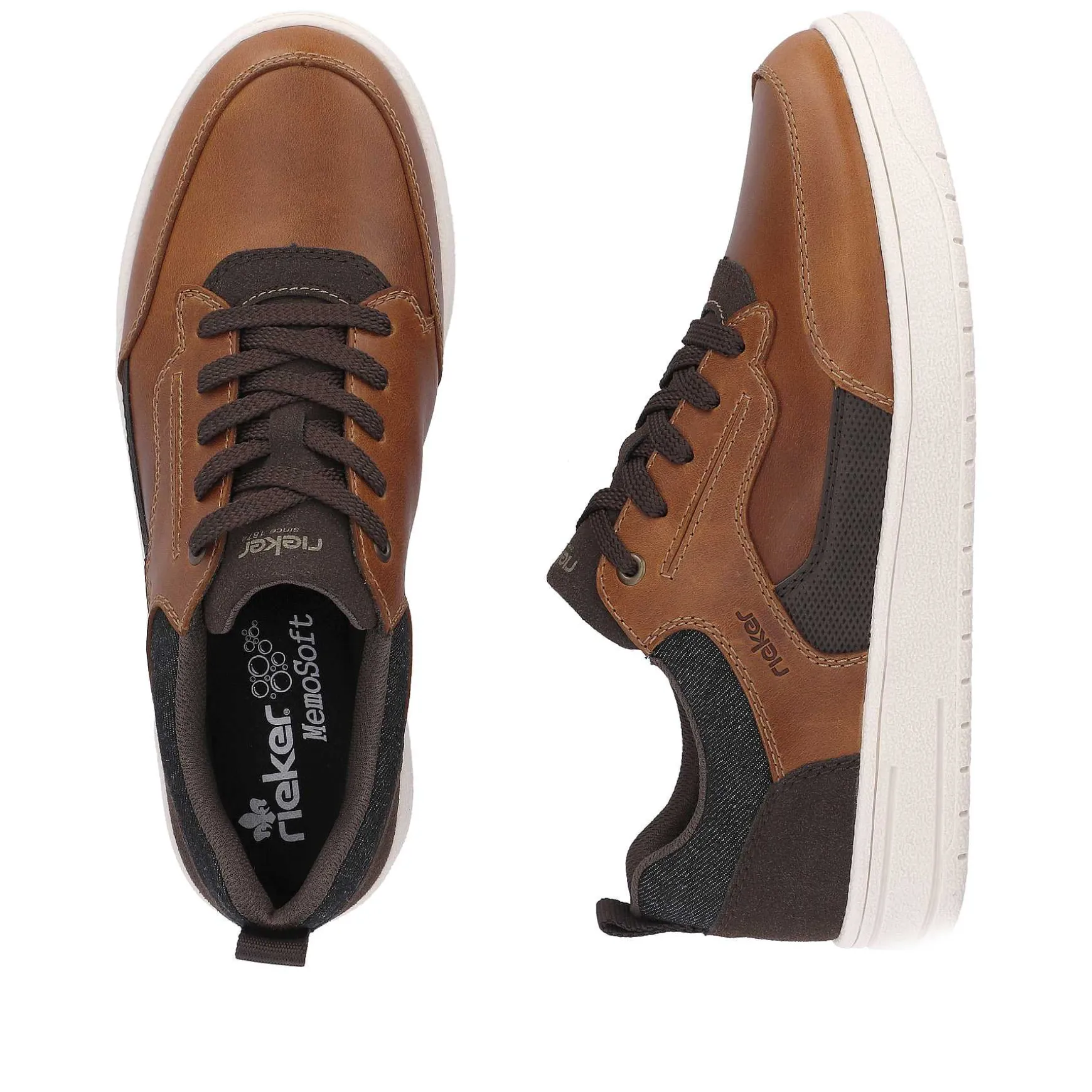 Rieker Men'S Low Sneaker Coffee Brown