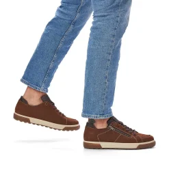Rieker Men'S Low Sneaker Caramel Brown