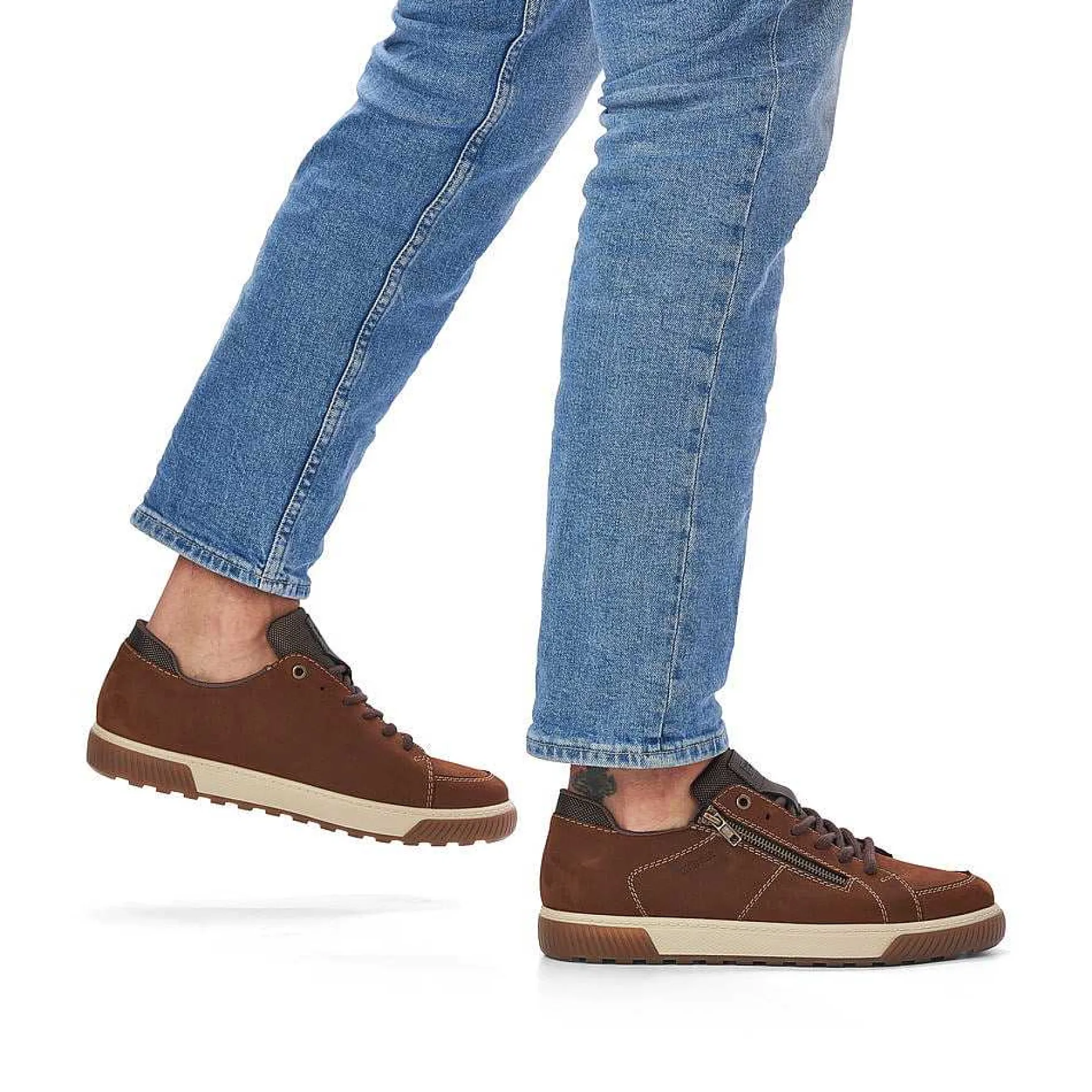 Rieker Men'S Low Sneaker Caramel Brown