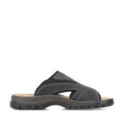 Rieker Men'S Mules Black Gray