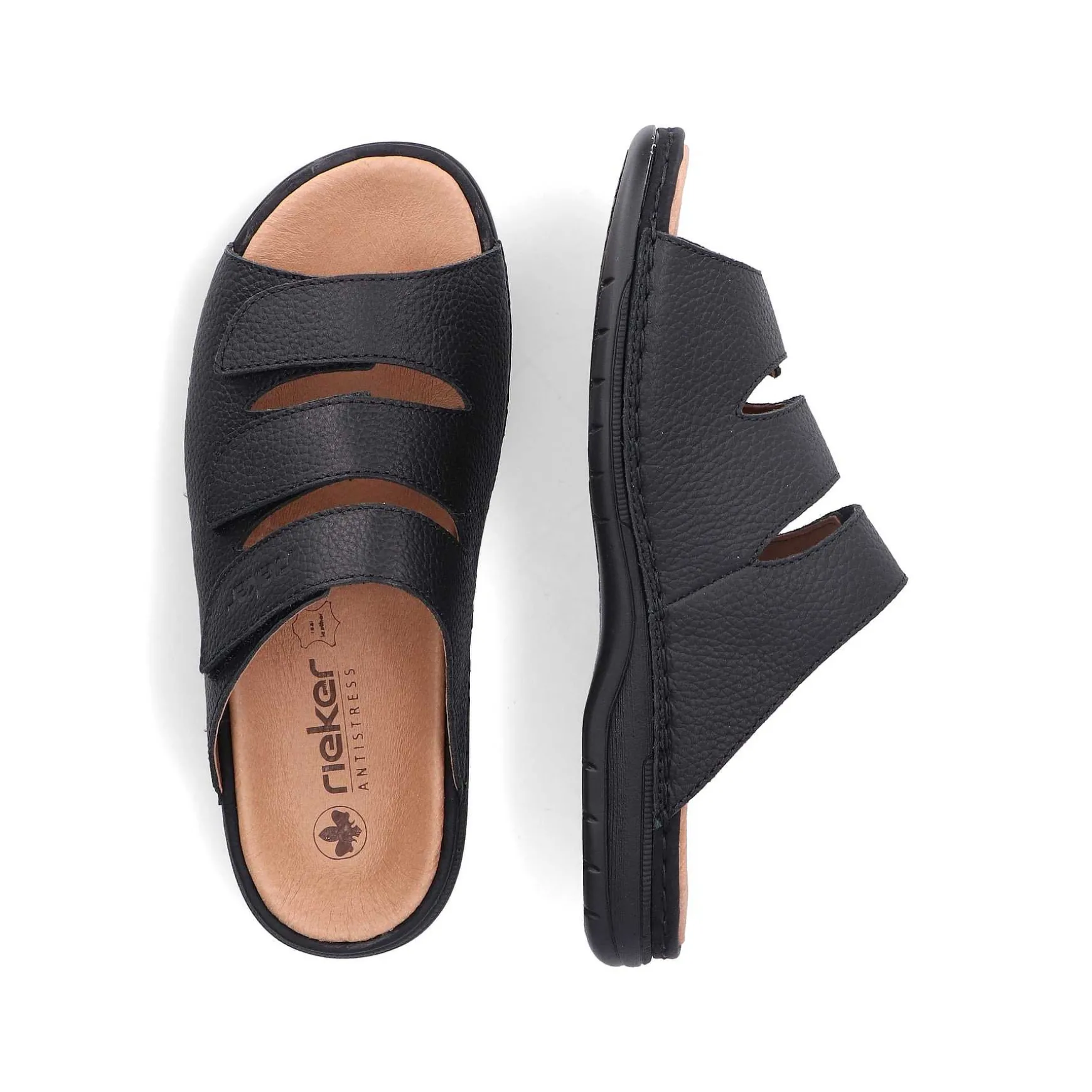 Rieker Men'S Mules Black Gray