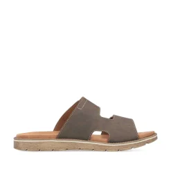 Rieker Men'S Mules Brown Gray
