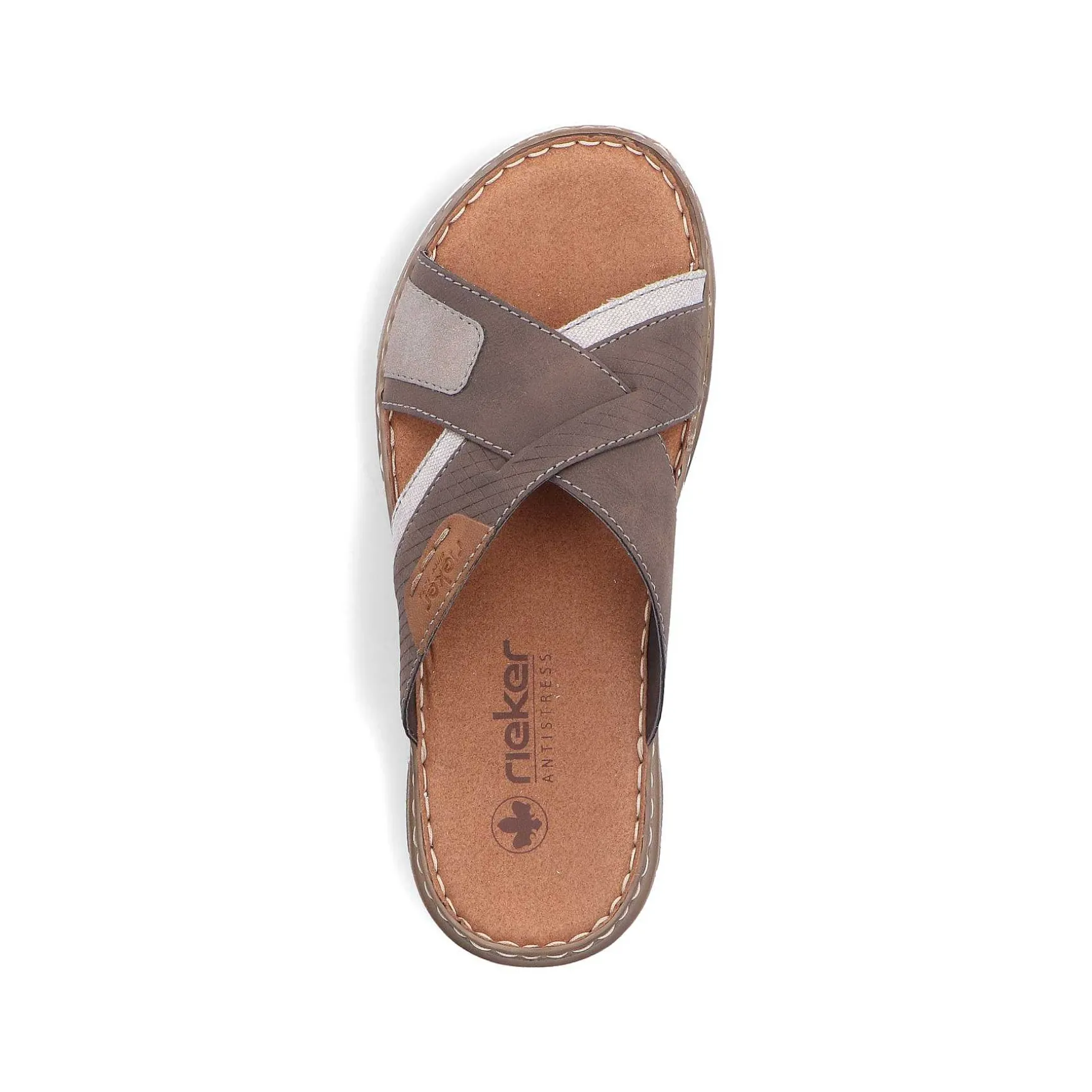 Rieker Men'S Mules Brown Gray
