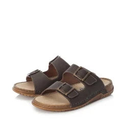 Rieker Men'S Mules Brown Gray