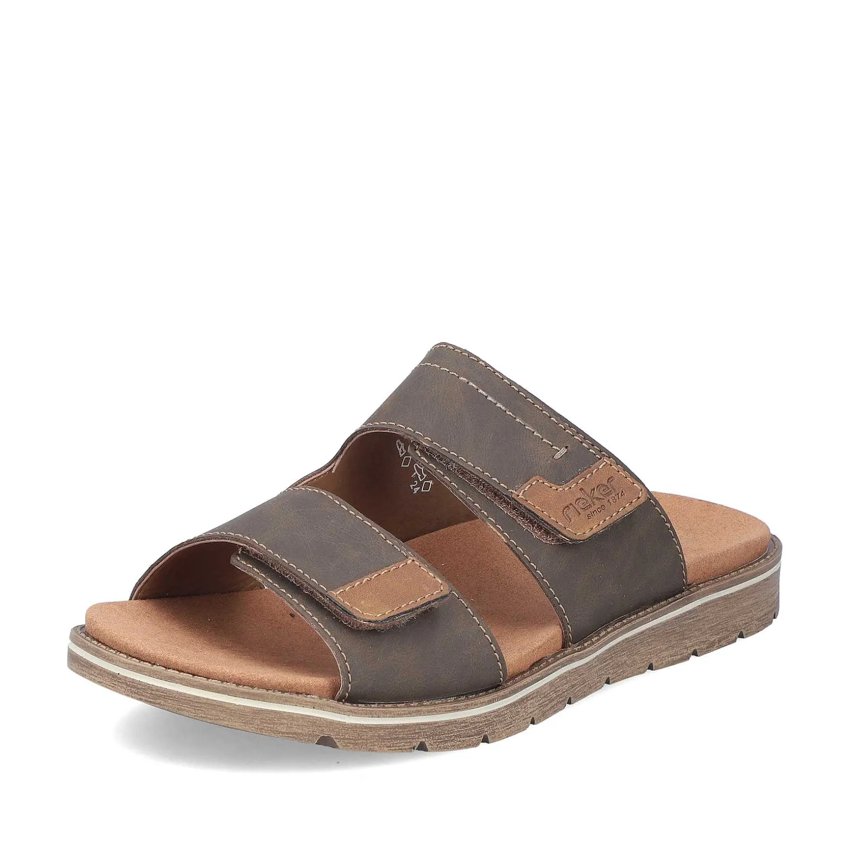 Rieker Men'S Mules Brown Gray