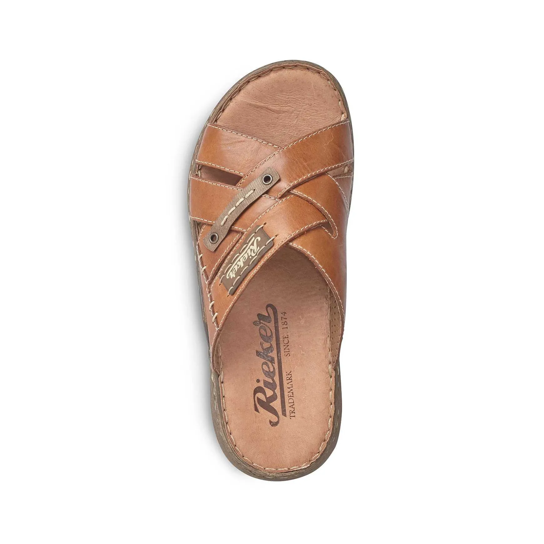 Rieker Men'S Mules Caramel Brown