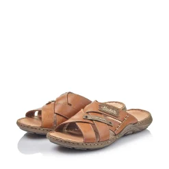 Rieker Men'S Mules Caramel Brown