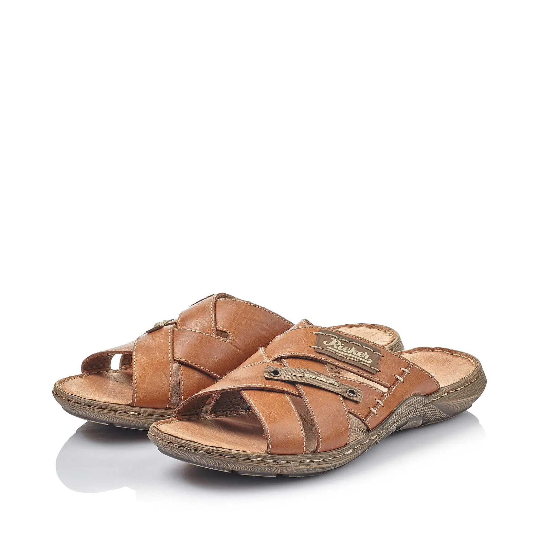 Rieker Men'S Mules Caramel Brown