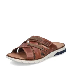 Rieker Men'S Mules Chestnut Brown