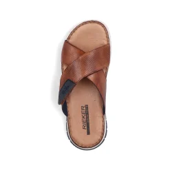 Rieker Men'S Mules Chestnut Brown