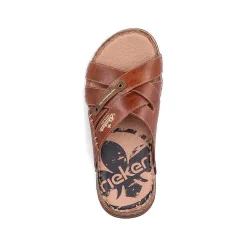 Rieker Men'S Mules Chestnut Brown