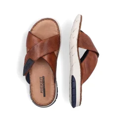 Rieker Men'S Mules Chestnut Brown