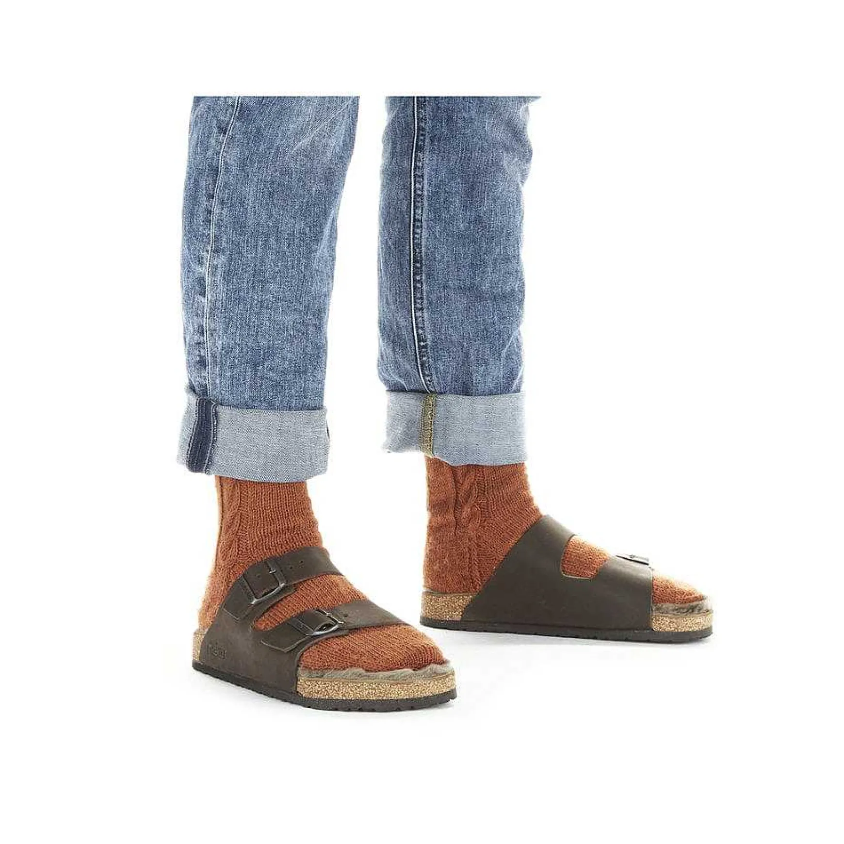 Rieker Men'S Mules Chestnut Brown