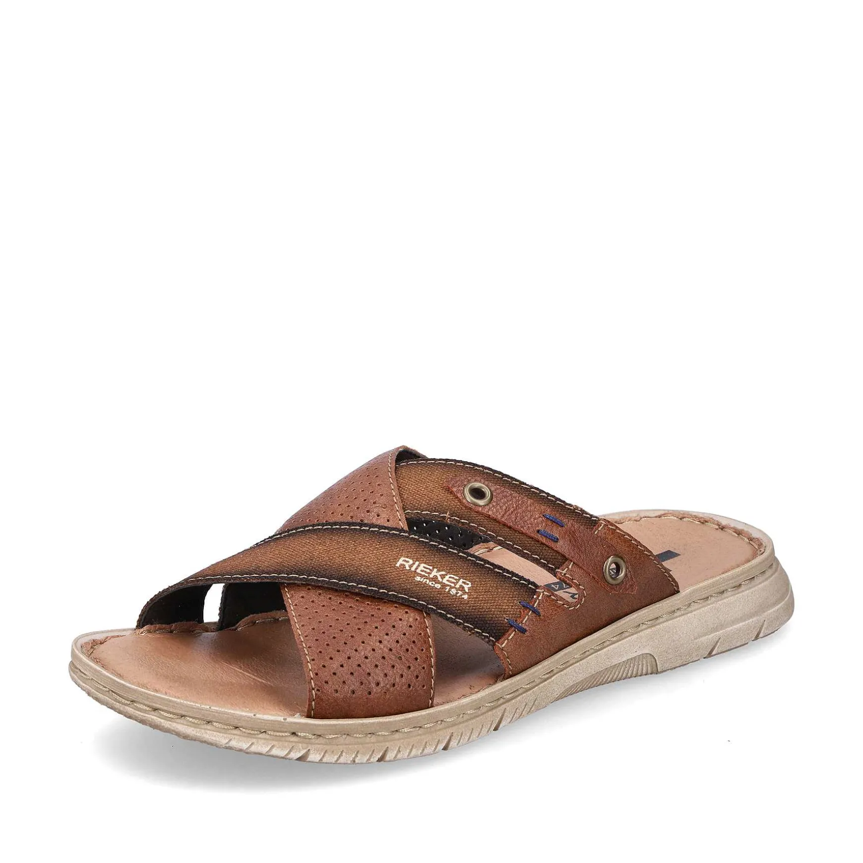 Rieker Men'S Mules Chestnut Brown