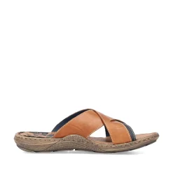 Rieker Men'S Mules Coffee Brown