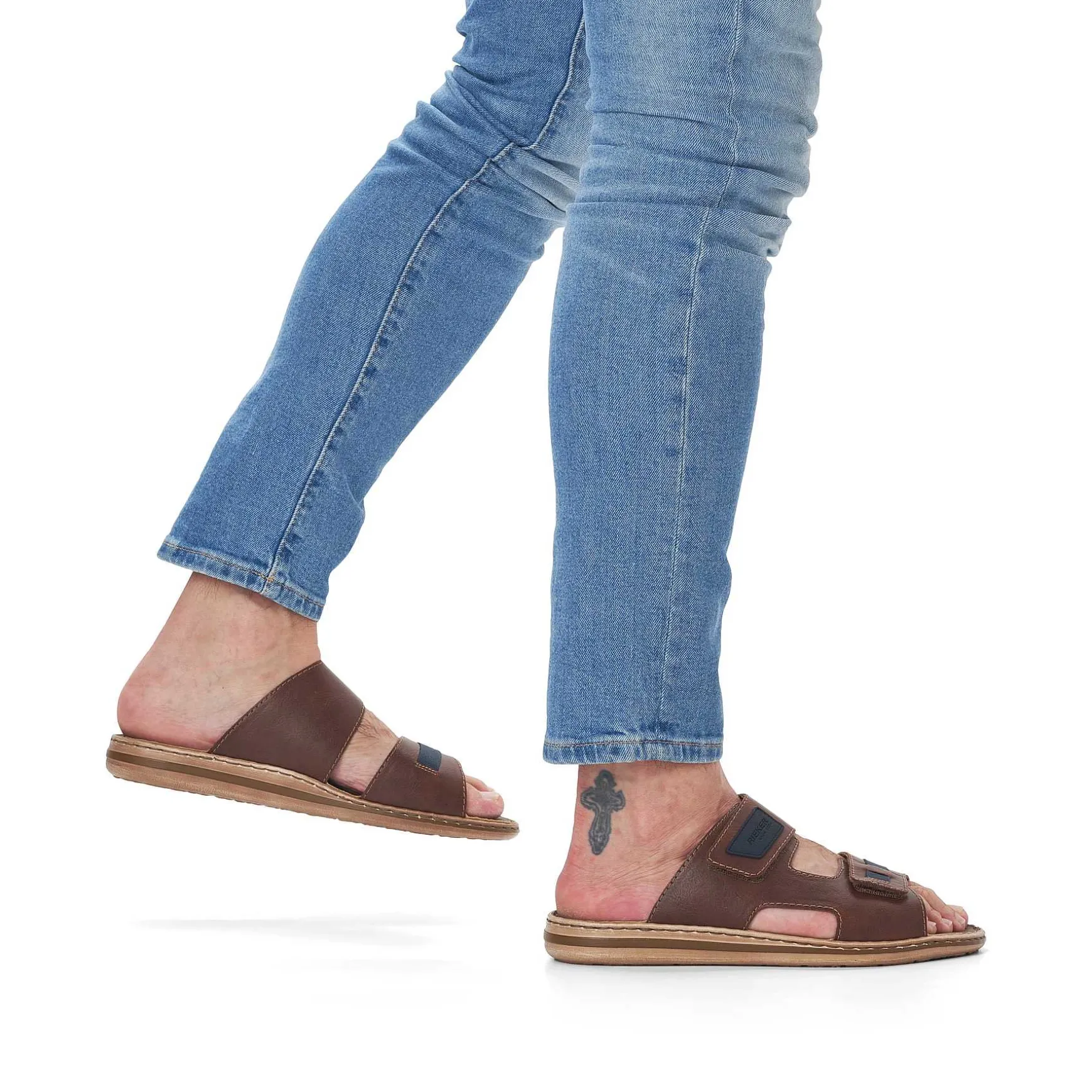 Rieker Men'S Mules Coffee Brown