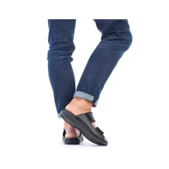 Rieker Men'S Mules Glossy Black