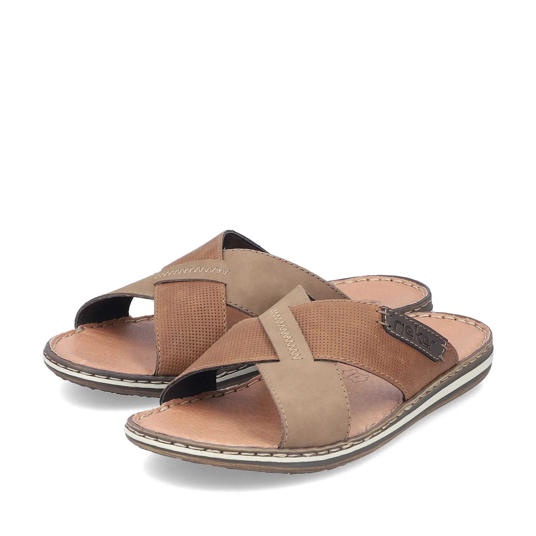 Rieker Men'S Mules Light Brown