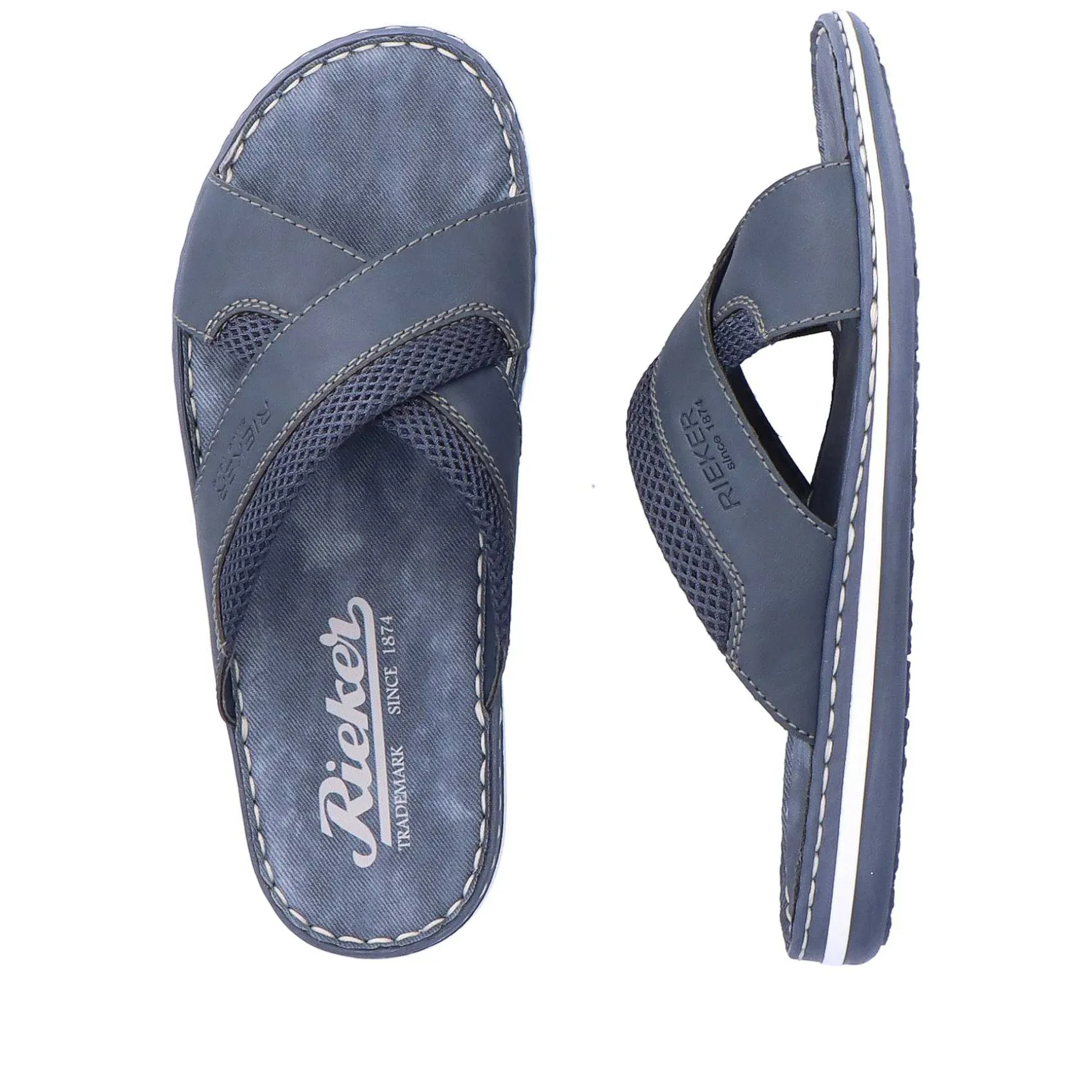 Rieker Men'S Mules Navy Blue