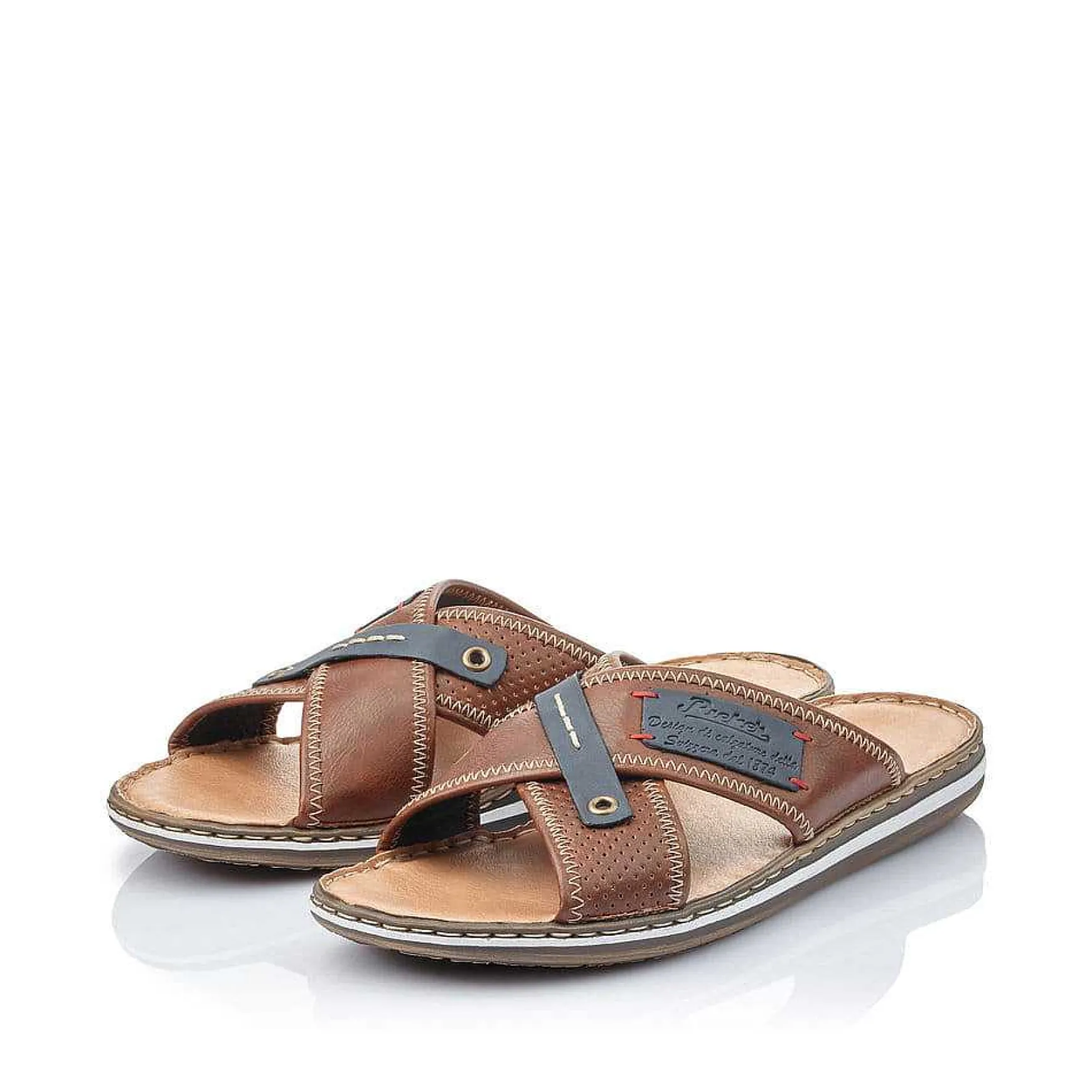 Rieker Men'S Mules Nougat Brown