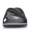 Rieker Men'S Mules Ocean Blue-Nut Brown