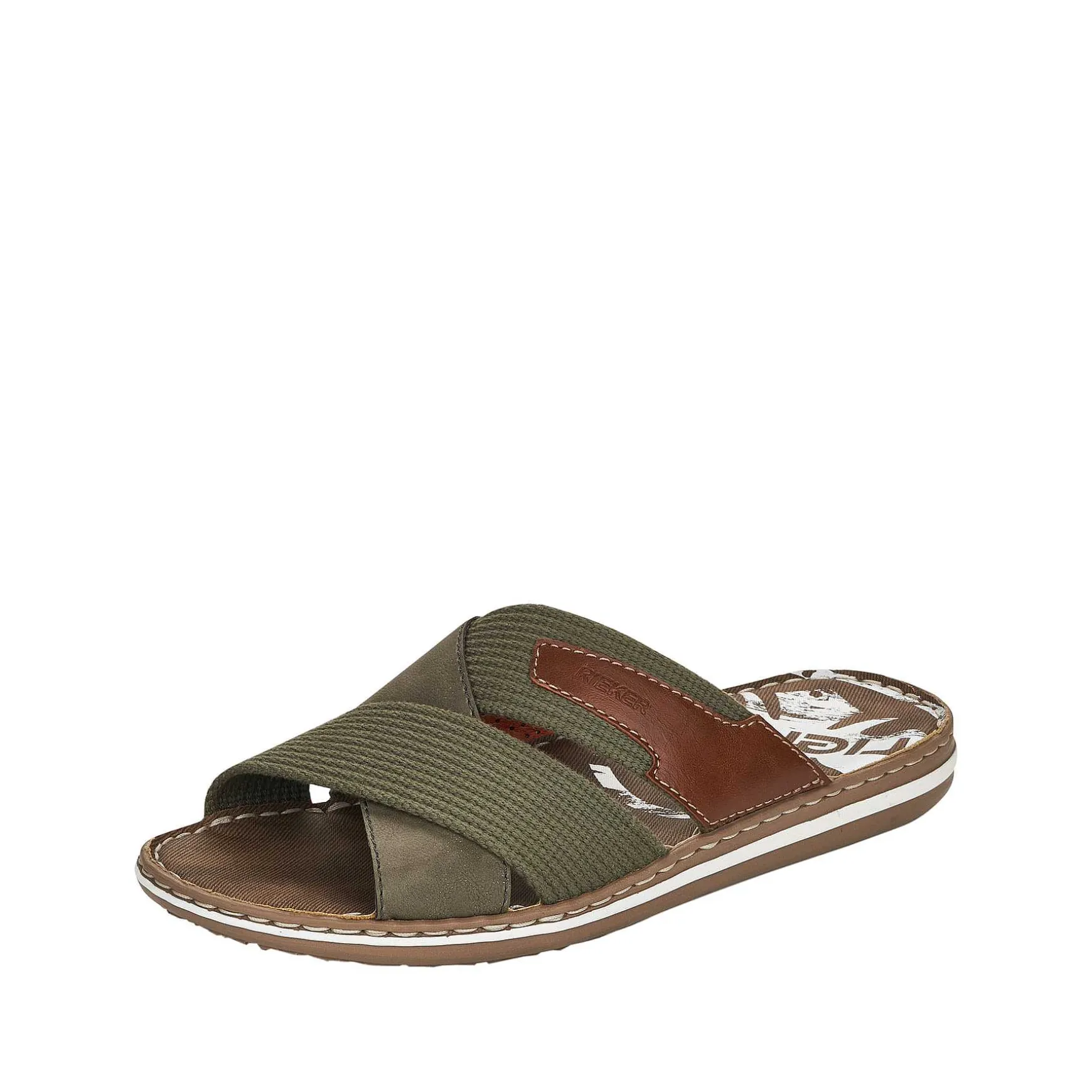 Rieker Men'S Mules Olive Green