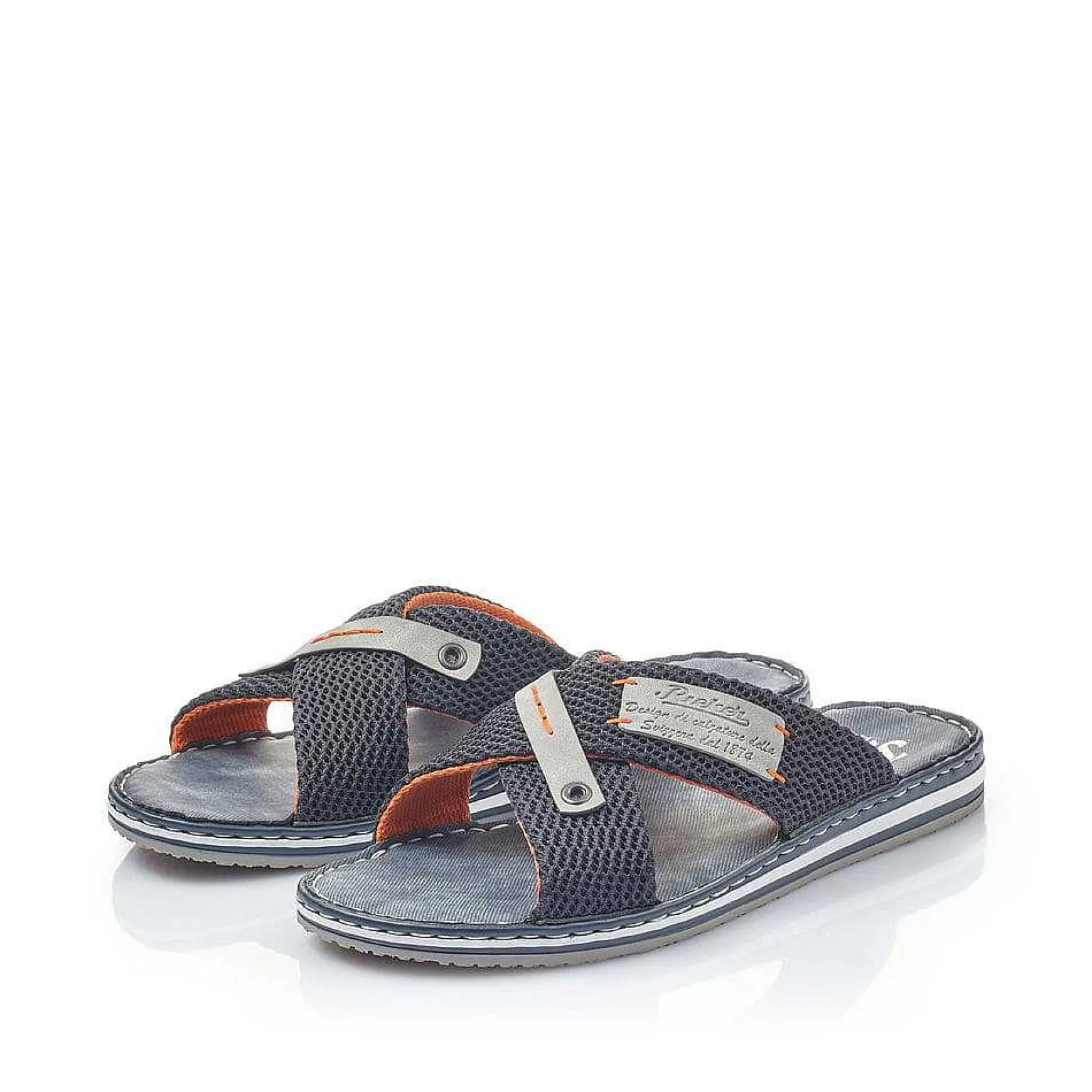 Rieker Men'S Mules Pacific Blue