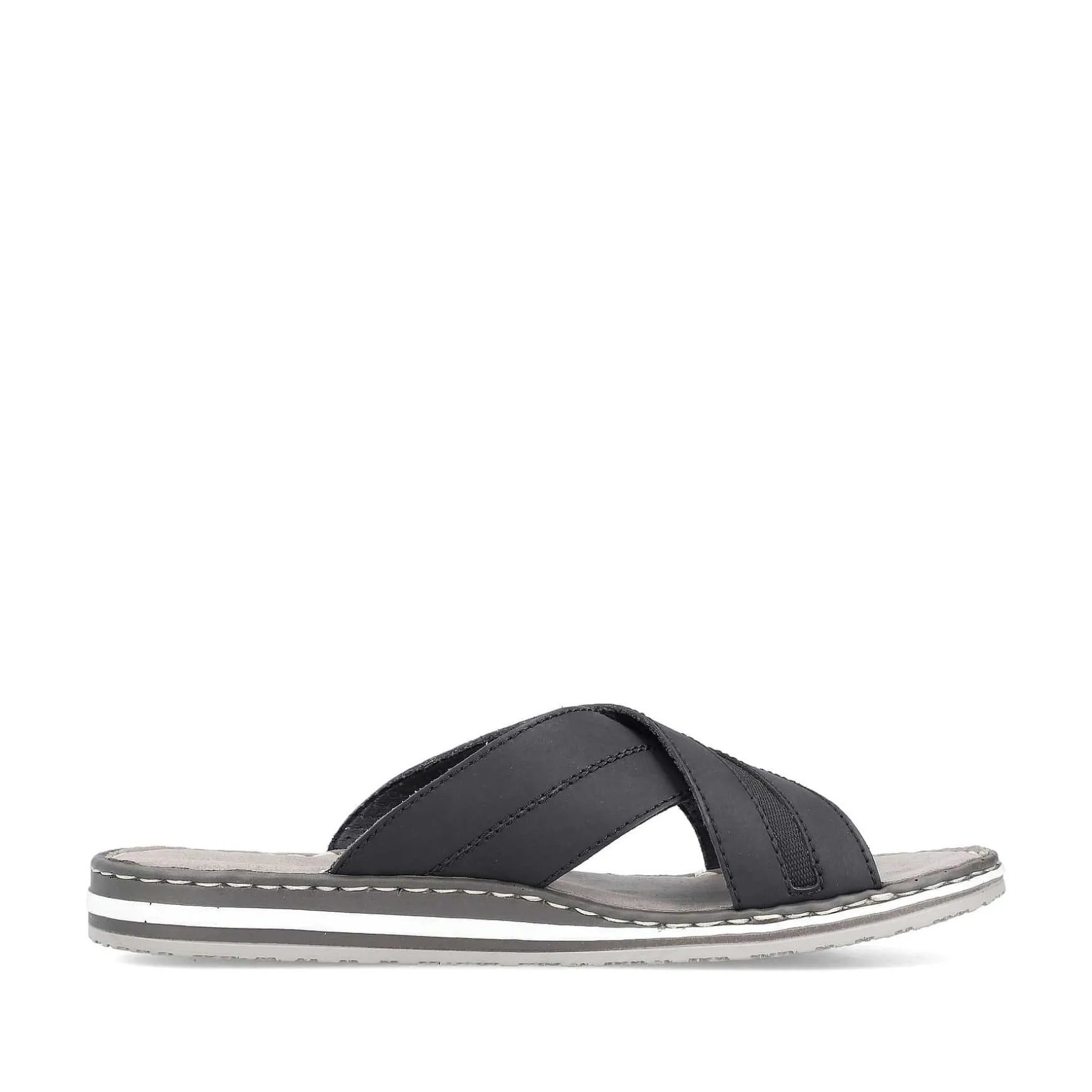 Rieker Men'S Mules Steel Black