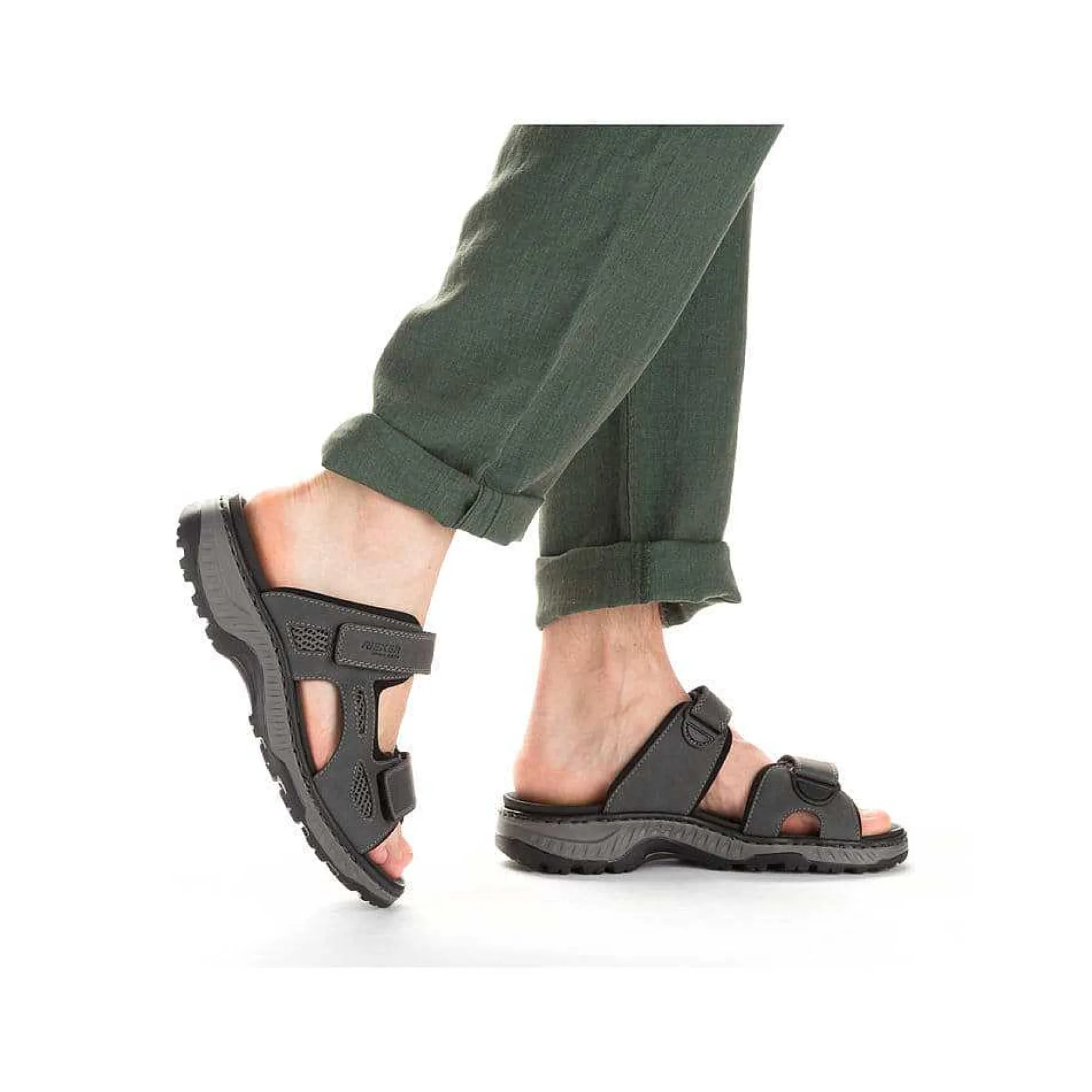 Rieker Men'S Mules Steel Gray