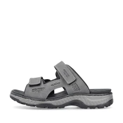 Rieker Men'S Mules Steel Gray
