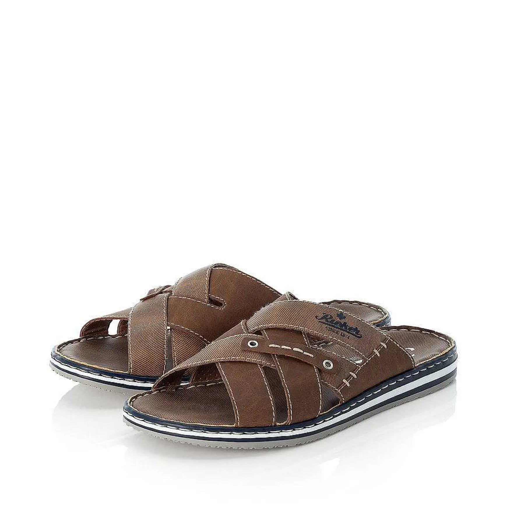 Rieker Men'S Mules Tobacco Brown