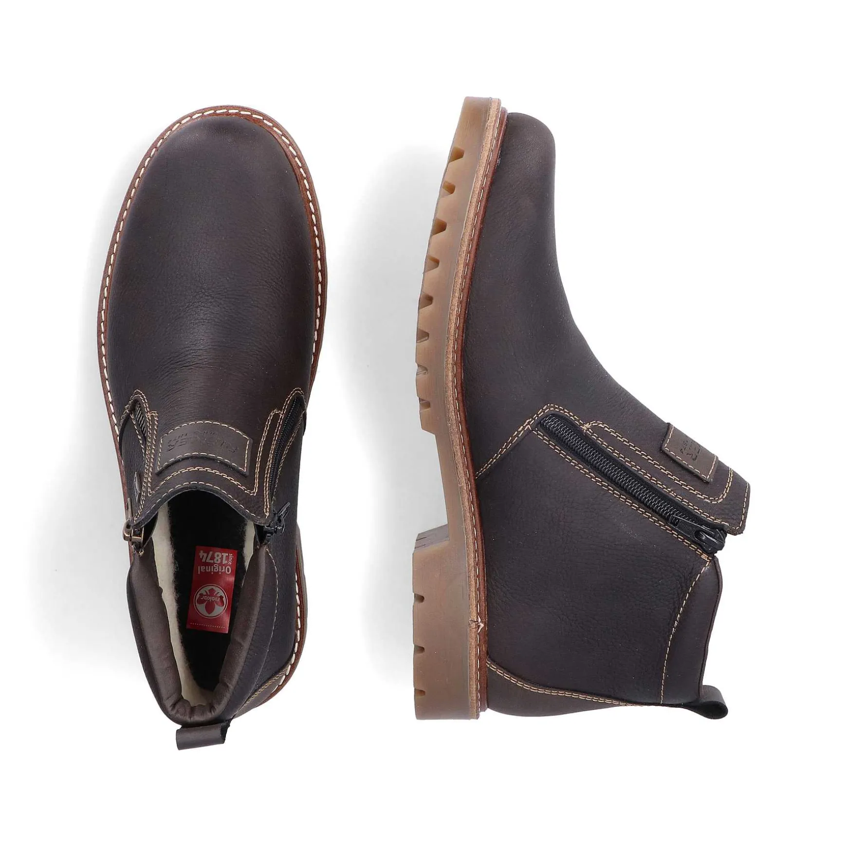 Rieker Men'S Short Boots Black Brown