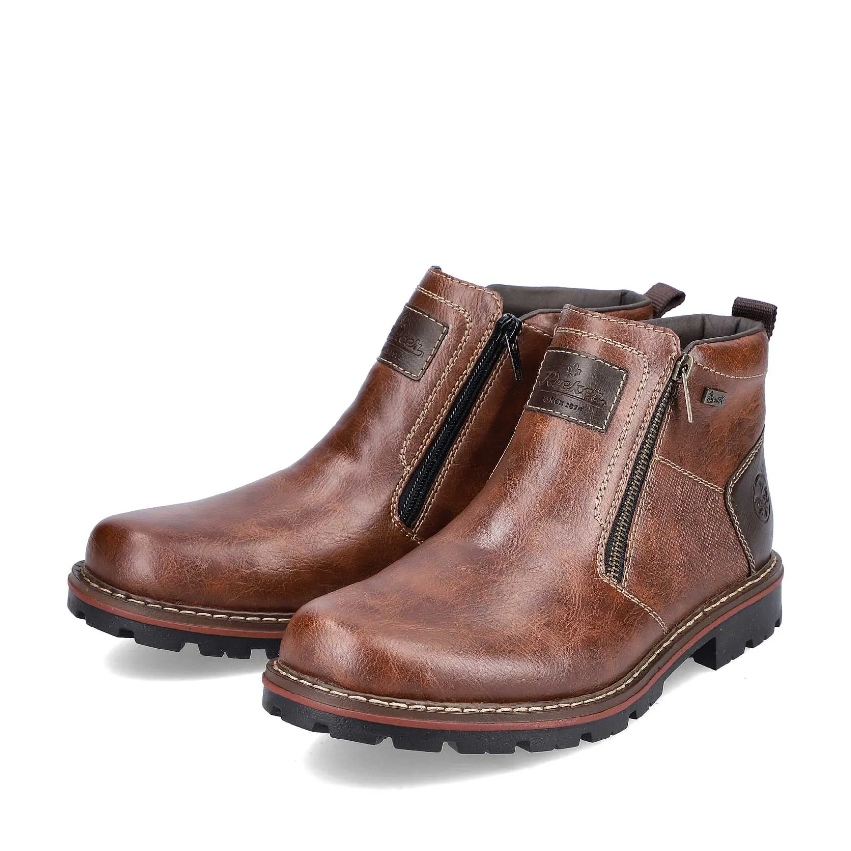 Rieker Men'S Short Boots Coffee Brown