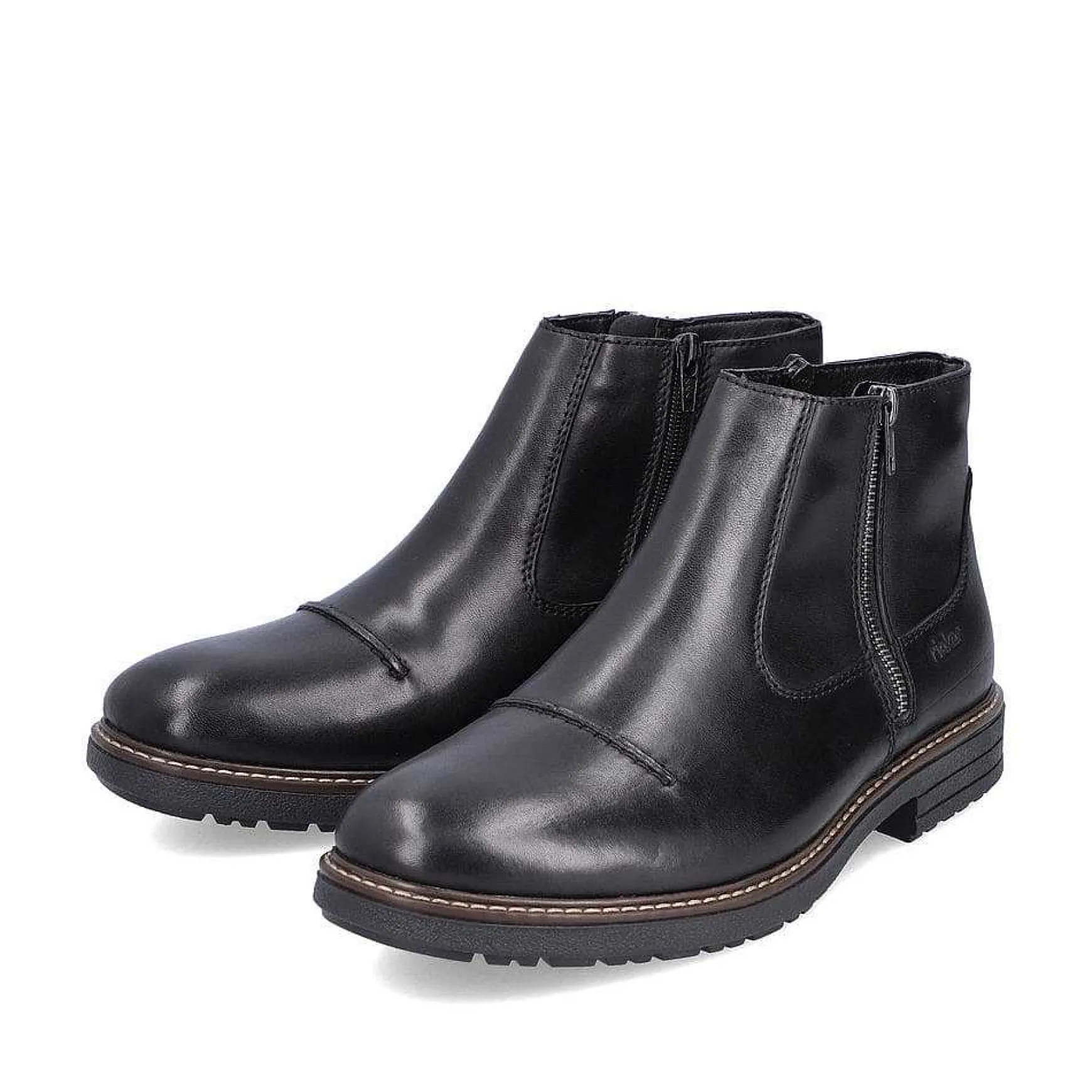 Rieker Men'S Short Boots Glossy Black