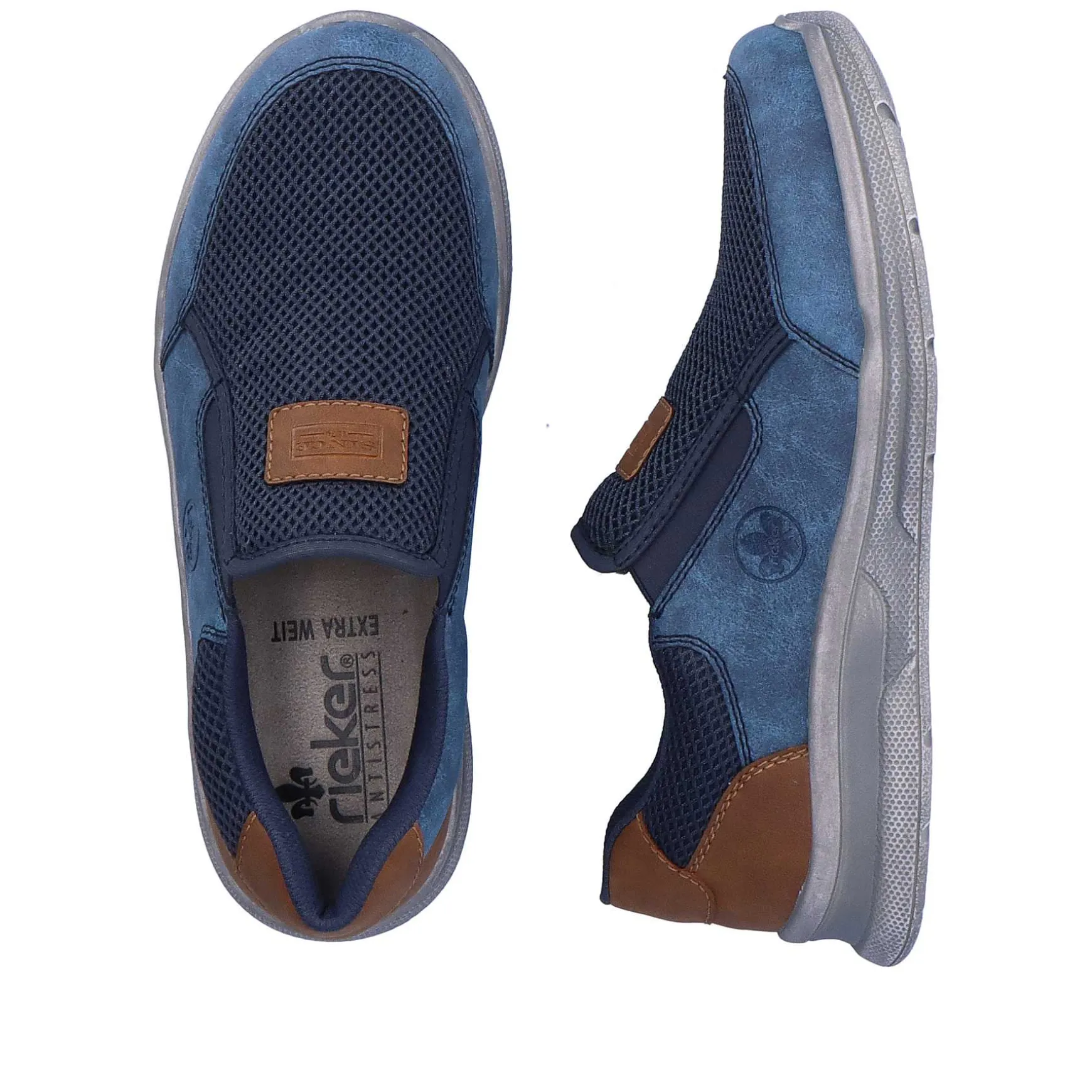 Rieker Men'S Slippers Azure Blue