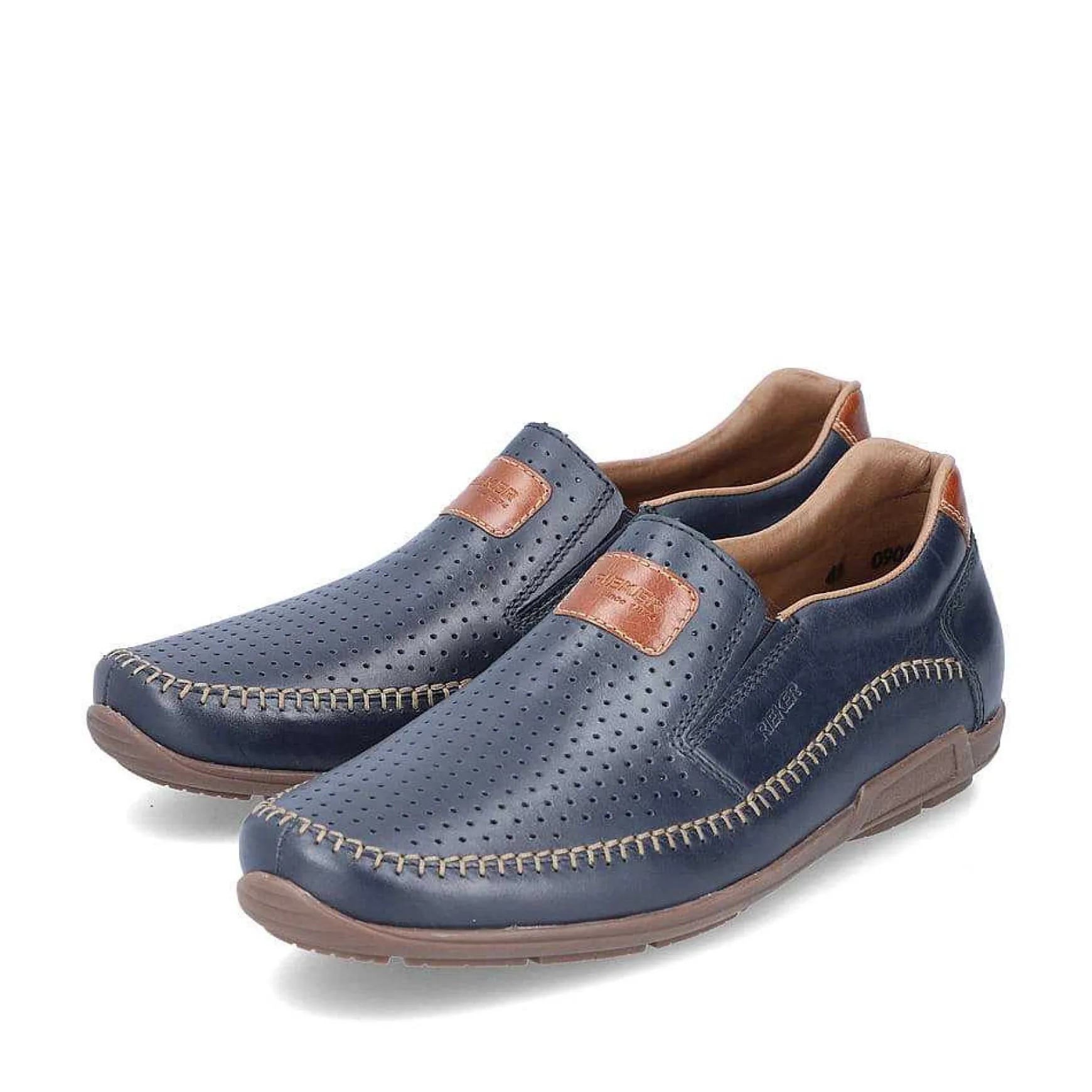 Rieker Men'S Slippers Blue Metallic