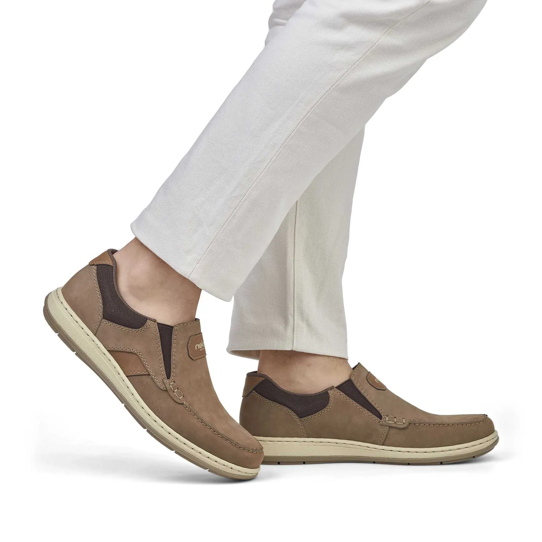 Rieker Men'S Slippers Brown-Beige