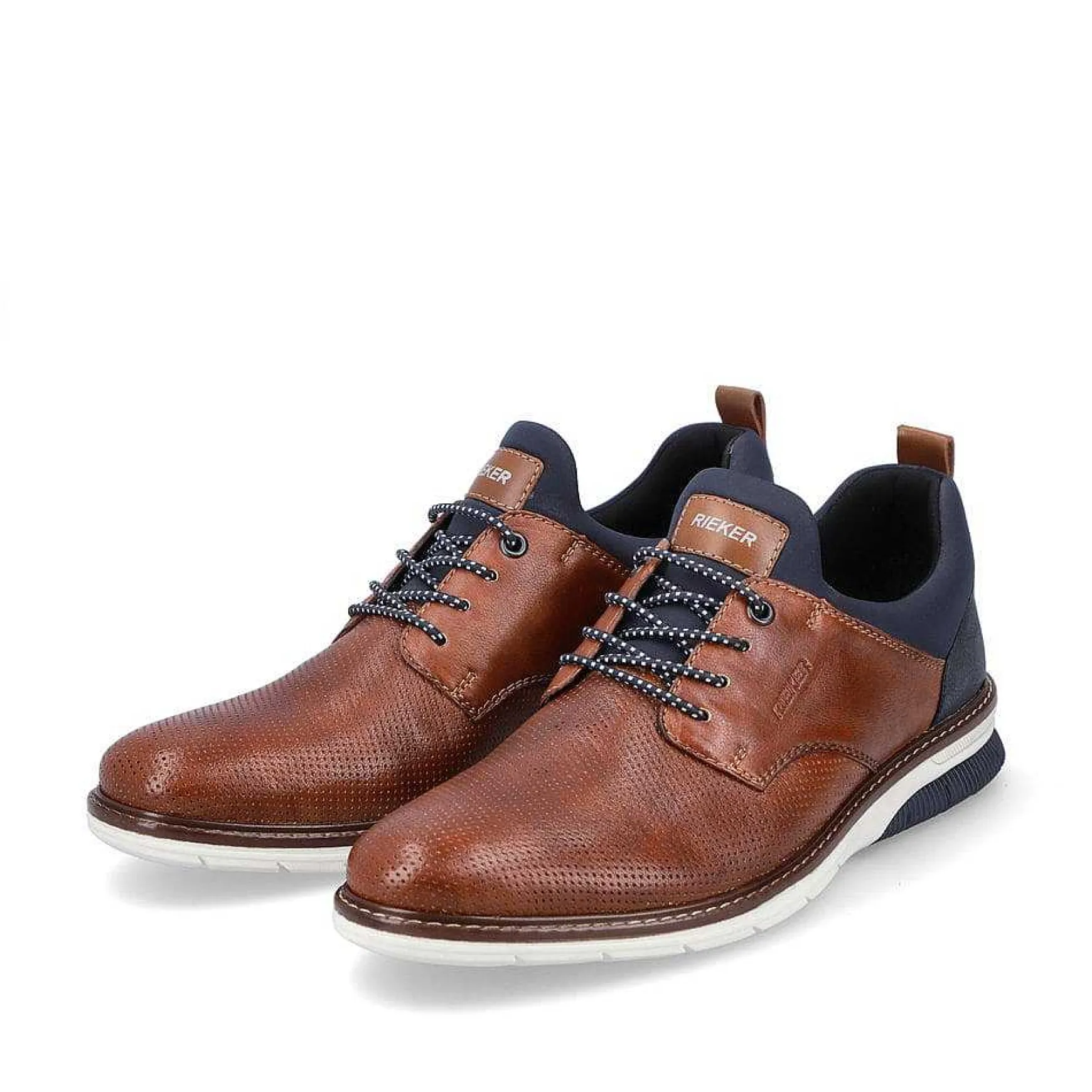 Rieker Men'S Slippers Caramel Brown-Pacific Blue