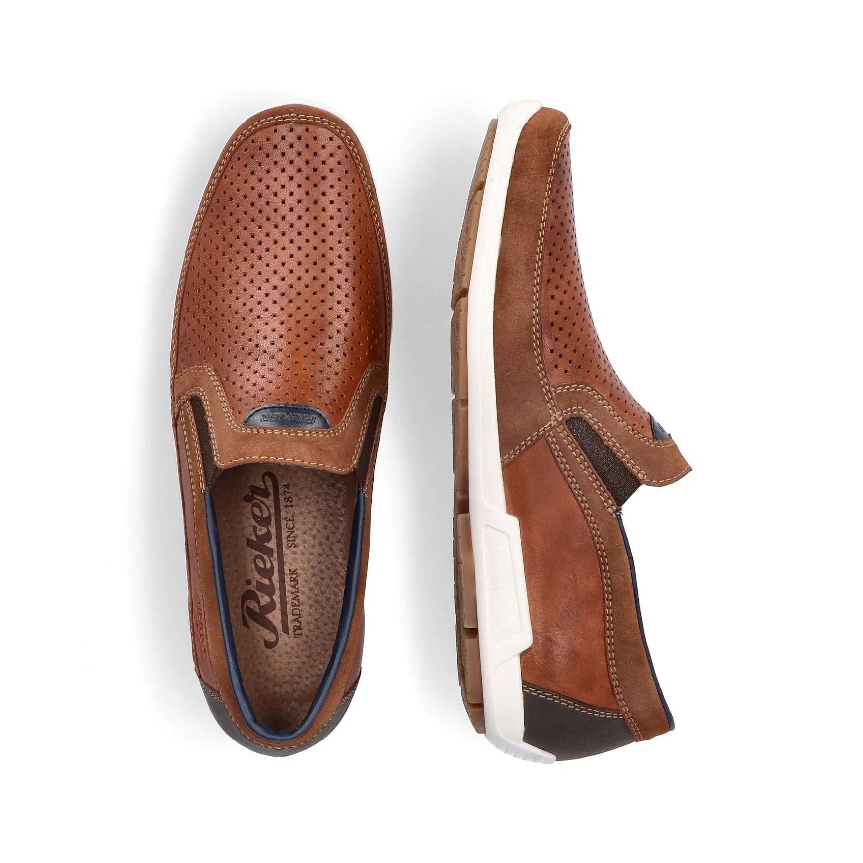 Rieker Men'S Slippers Caramel Brown