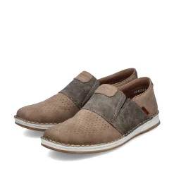 Rieker Men'S Slippers Light Beige-Stone Gray