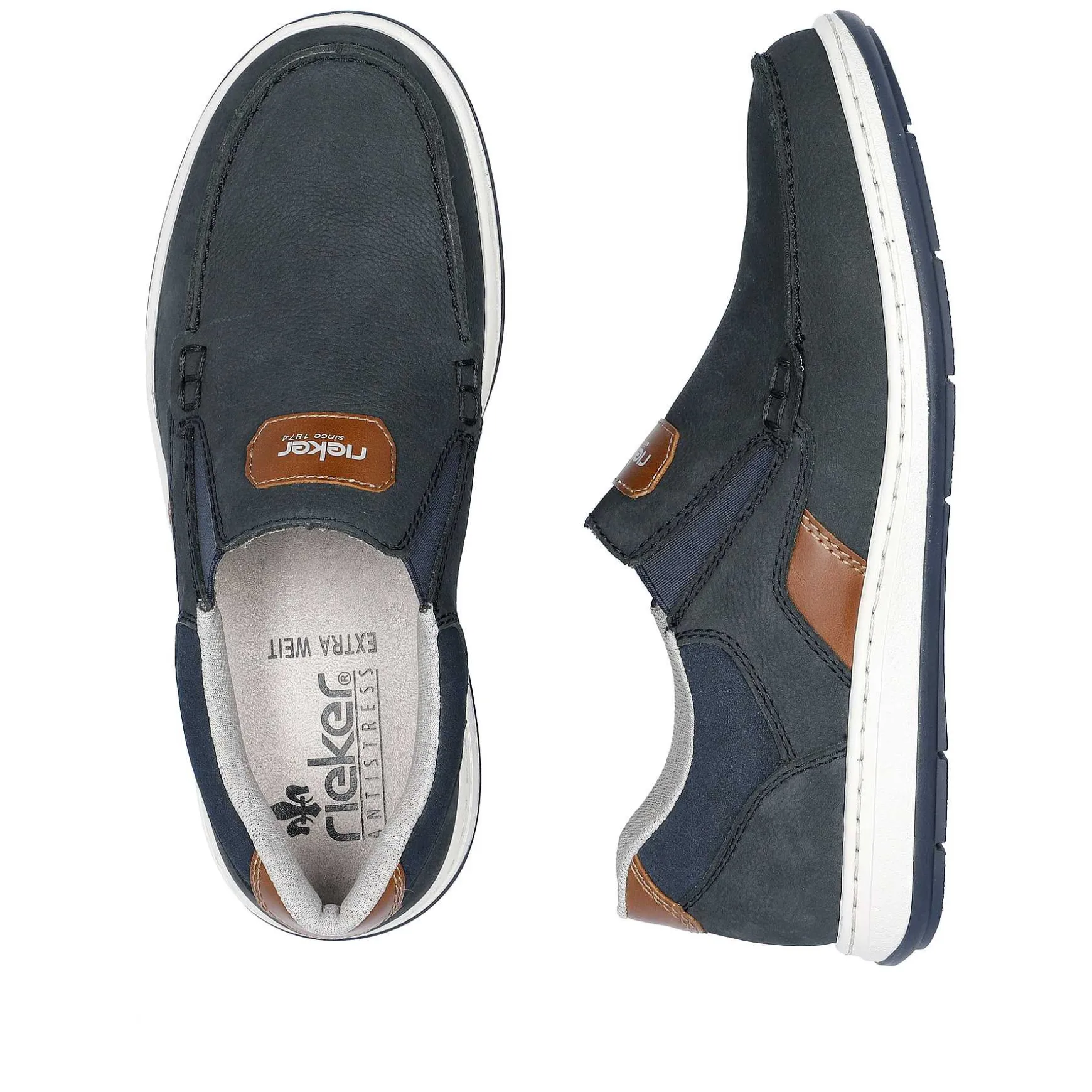 Rieker Men'S Slippers Navy Blue