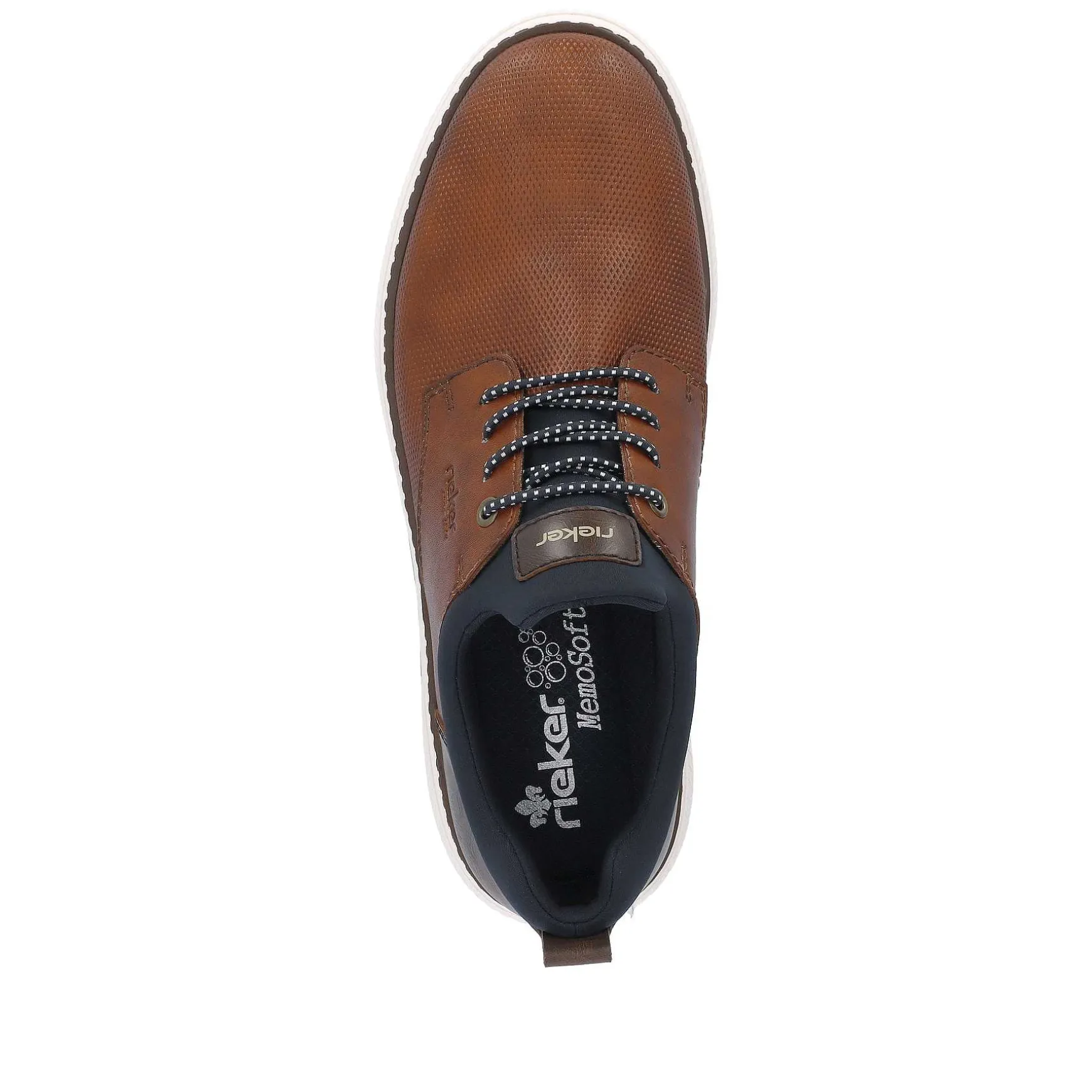 Rieker Men'S Slippers Nut Brown-Navy Blue
