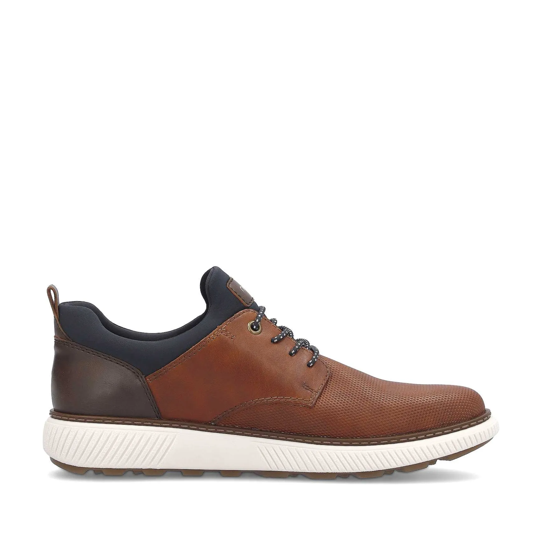 Rieker Men'S Slippers Nut Brown-Navy Blue