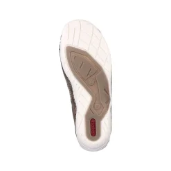 Rieker Men'S Slippers Olive Brown-Orange