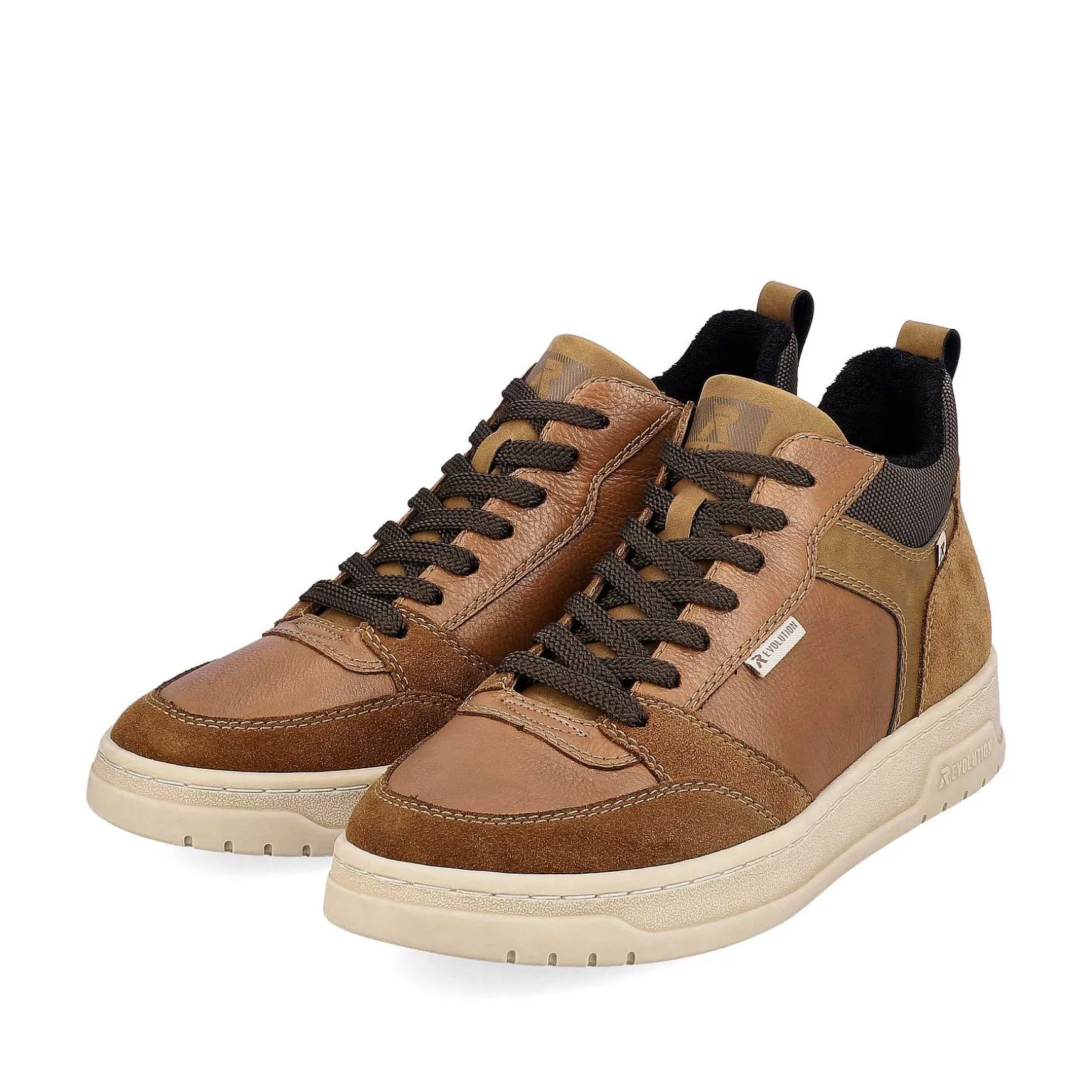 Rieker Men'S Sneaker High Caramel Brown